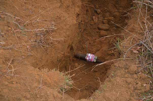 Tekirdağ kırsalında patlamamış top mermisi bulundu